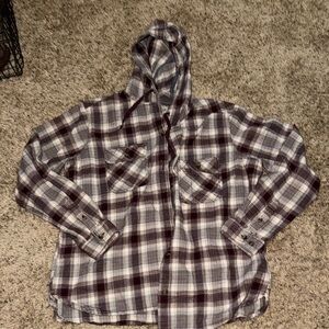Carhartt Plaid Shirt in Cream and Red